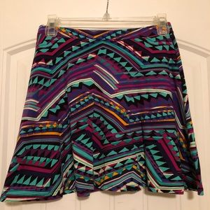 Charlotte Russe skater skirt, Aztec print, Medium